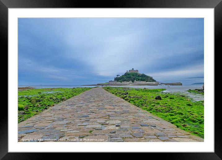 Causeway to St Michael's Mount, Marazion Framed Mounted Print by Rika Hodgson