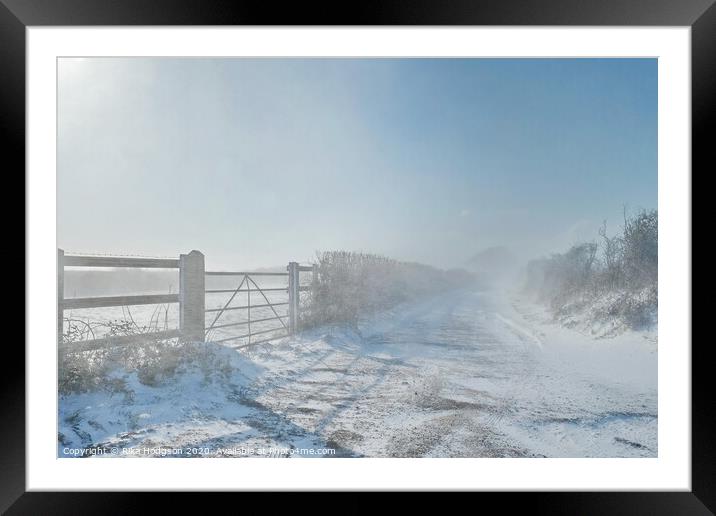 Snowy winds, Horsedowns, Cornwall Framed Mounted Print by Rika Hodgson