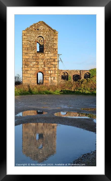 The Standing Remains, Dolcoath Mine, Camborne Framed Mounted Print by Rika Hodgson