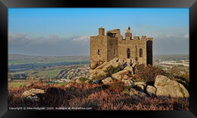 Castle Carn Brae, Camborne, Cornwall, England Framed Print by Rika Hodgson