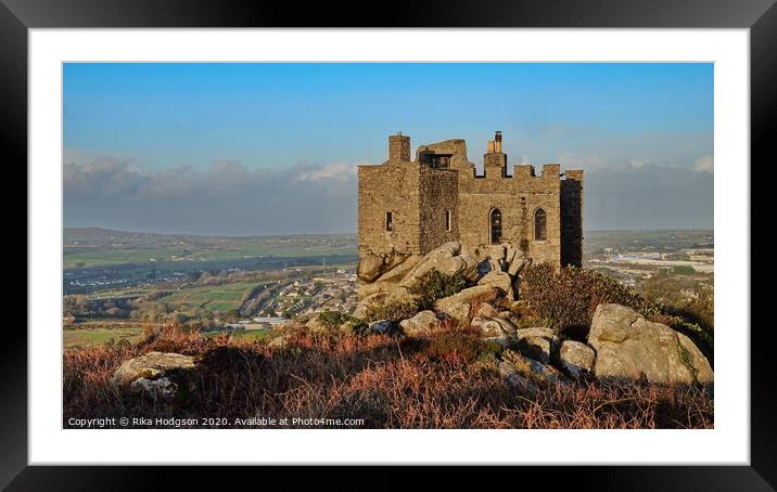 Castle Carn Brae, Camborne, Cornwall, England Framed Mounted Print by Rika Hodgson