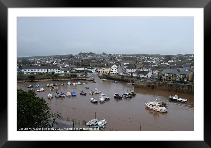 Porthleven Harbour, Cornwall, England Framed Mounted Print by Rika Hodgson