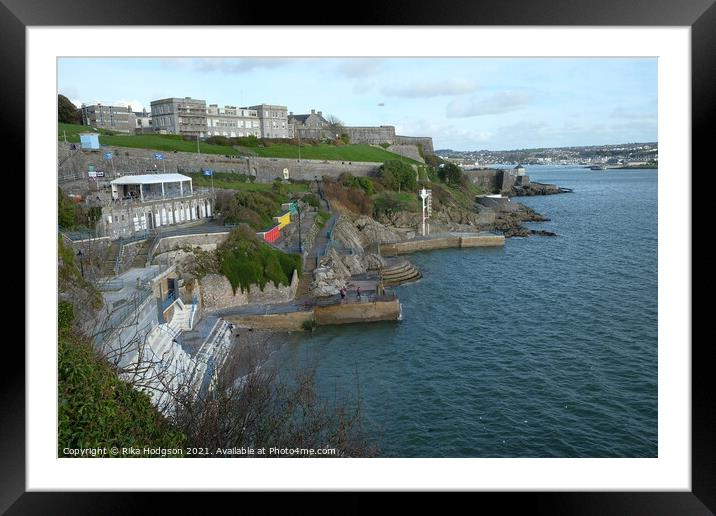 Plymouth Hoe Devon England Framed Mounted Print by Rika Hodgson