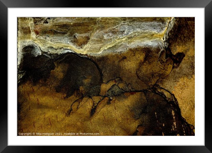 Creature in the rock Framed Mounted Print by Rika Hodgson