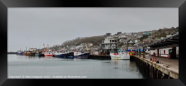 Newlyn Harbour, Cornwall, England Framed Print by Rika Hodgson