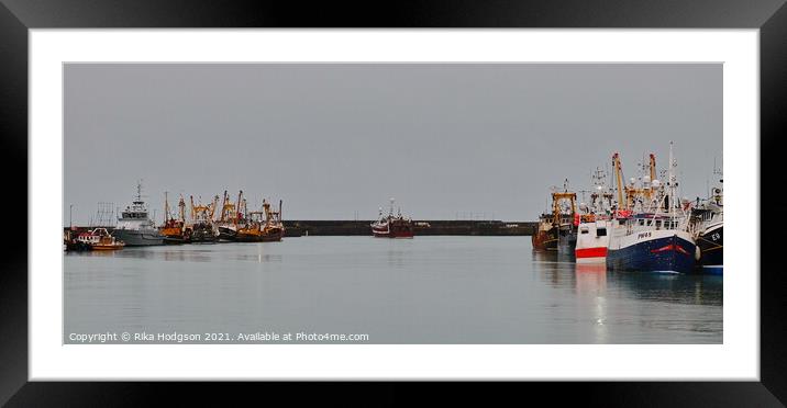 Newlyn Harbour, Cornwall, England  Framed Mounted Print by Rika Hodgson