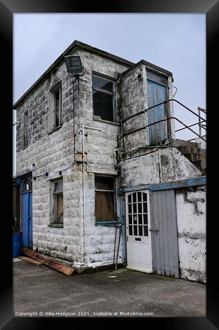 Dilapidated Guard House, Newlyn, Cornwall, England Framed Print by Rika Hodgson