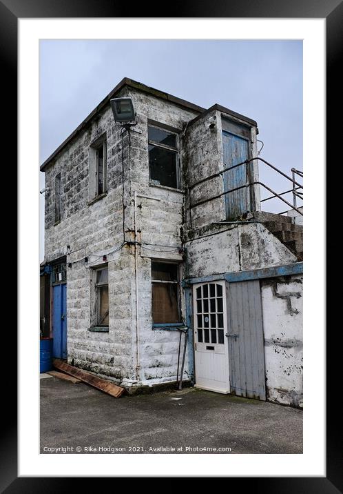 Dilapidated Guard House, Newlyn, Cornwall, England Framed Mounted Print by Rika Hodgson