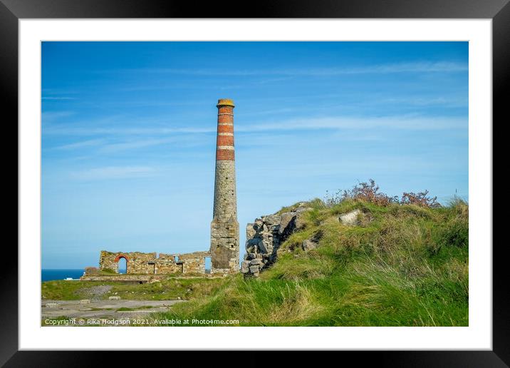 Dilapidated Geevor Tin Mine Group, Cornish Coastline Framed Mounted Print by Rika Hodgson