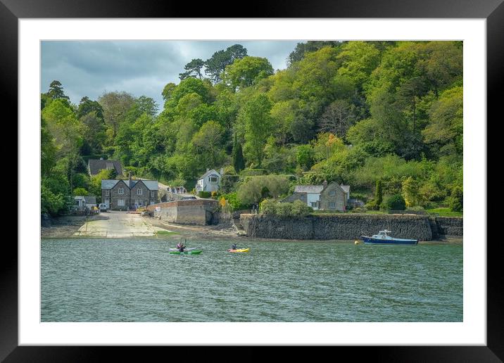 St Mawes Ferry Landscape, Cornwall, England Framed Mounted Print by Rika Hodgson