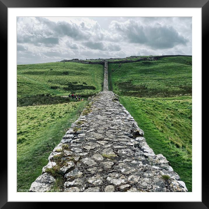 Hadrians Wall Framed Mounted Print by David Bennett