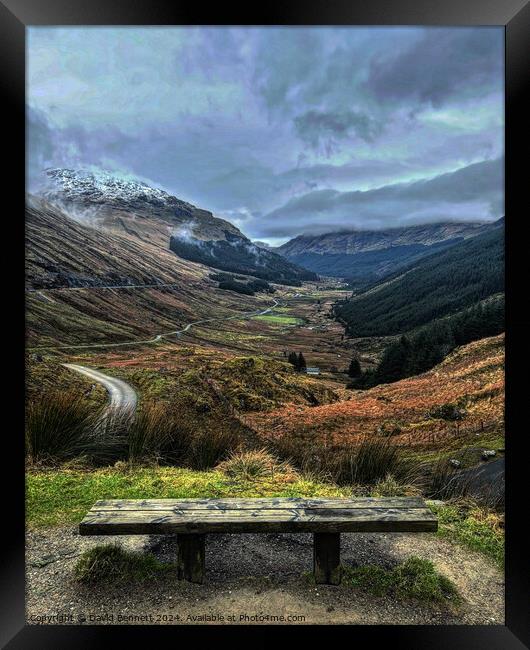Loch Lomond Rest and be Thankful Framed Print by David Bennett