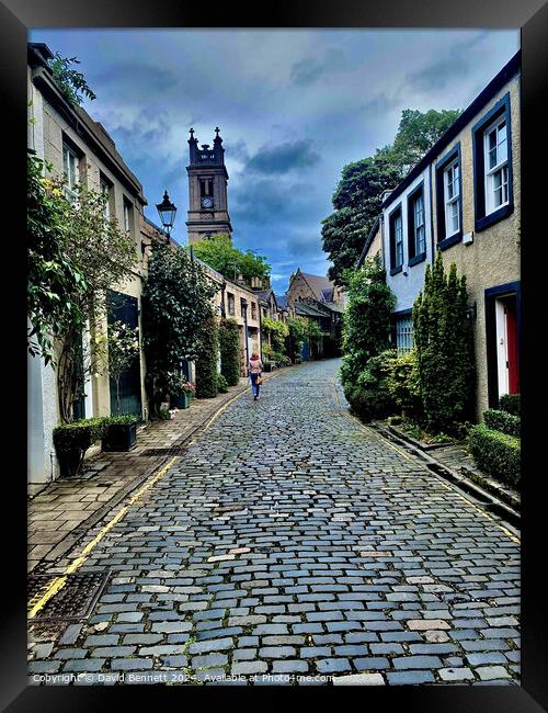 Circus Lane, Edinburgh Framed Print by David Bennett