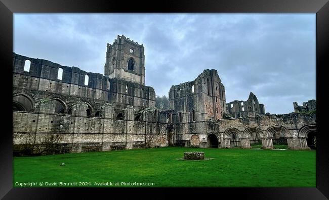 Fountains Abbey Yorkshire Framed Print by David Bennett