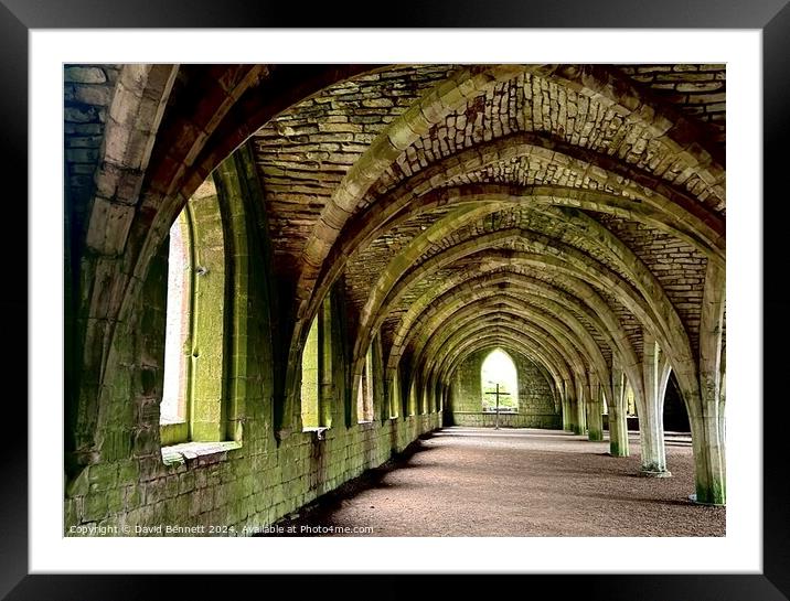 Yorkshire Fountains Abbey Arch Framed Mounted Print by David Bennett