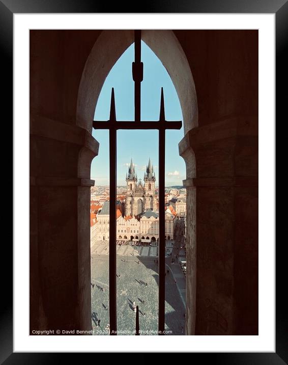 Prague Gothic - Church of Our Lady before Týn Framed Mounted Print by David Bennett