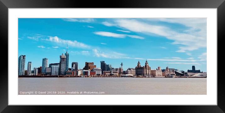 Liverpool Skyline  Framed Mounted Print by David Bennett