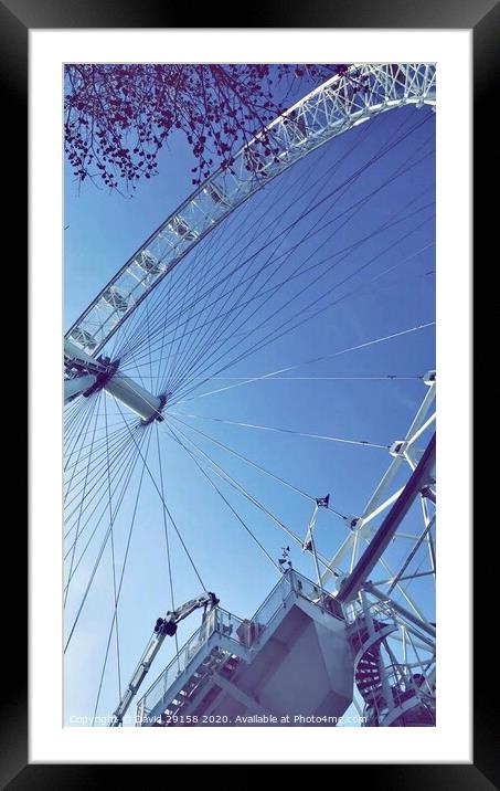 London Eye Framed Mounted Print by David Bennett