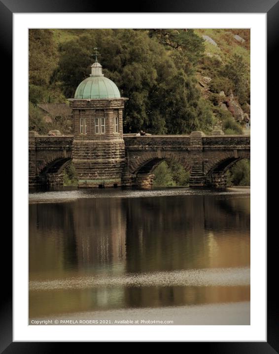 elan valley dam wales Framed Mounted Print by PAMELA ROGERS