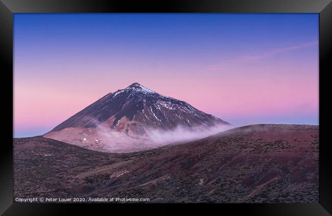 Dawn over Mount Teide Framed Print by Peter Louer