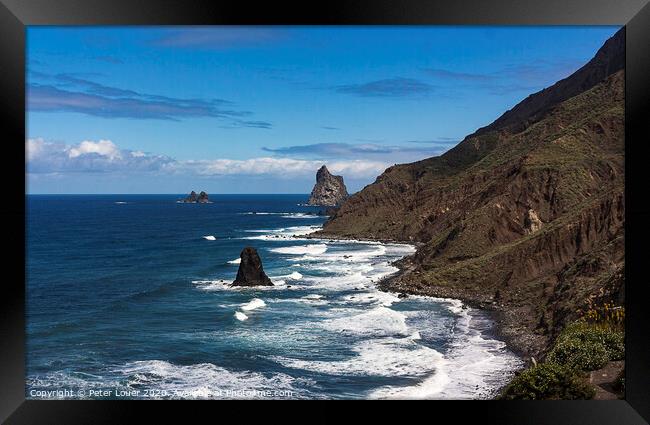North Coast, Tenerife Framed Print by Peter Louer