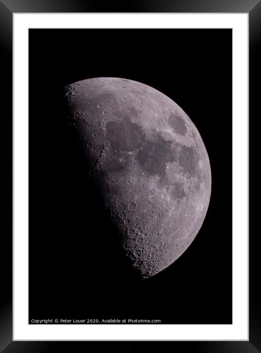 Moon Framed Mounted Print by Peter Louer