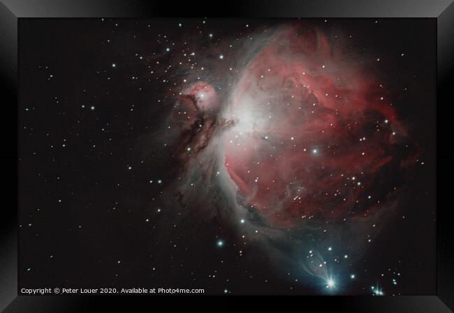 The Orion Nebula Framed Print by Peter Louer