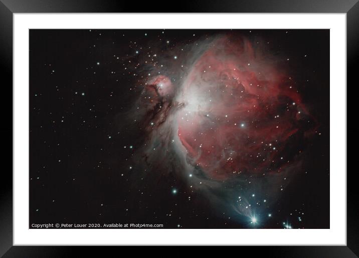 The Orion Nebula Framed Mounted Print by Peter Louer