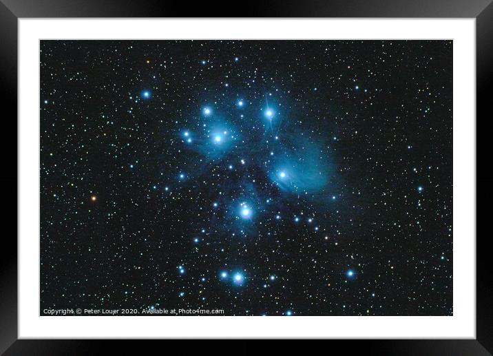 The Pleiades Framed Mounted Print by Peter Louer