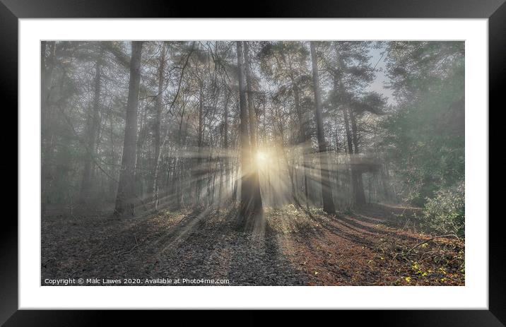 Where there's light...there's hope.  Framed Mounted Print by Malc Lawes