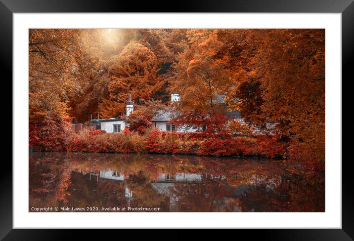 Autumn reflections  Framed Mounted Print by Malc Lawes