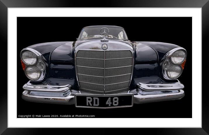 Mercedes Benz Framed Mounted Print by Malc Lawes