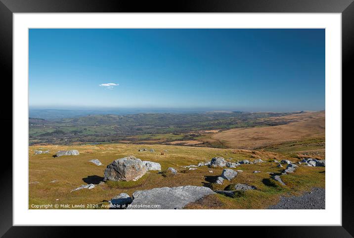 Black mountain view  Framed Mounted Print by Malc Lawes