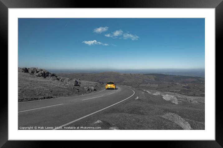 The black mountain pass Framed Mounted Print by Malc Lawes