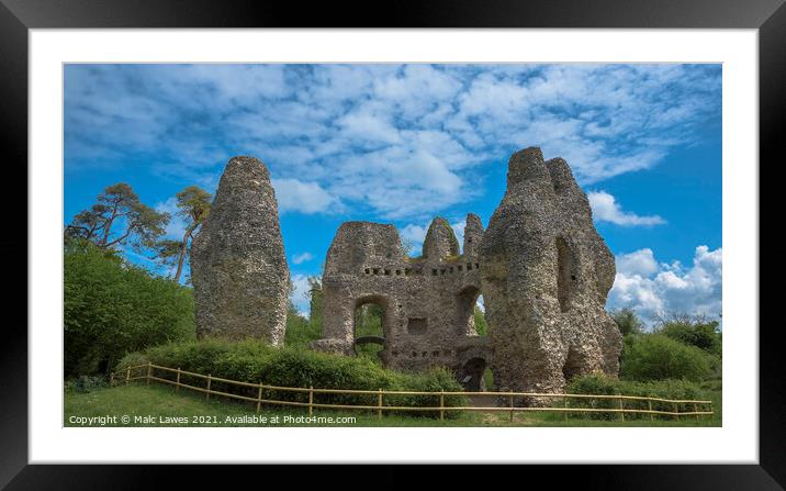 King Johns Castle  Framed Mounted Print by Malc Lawes