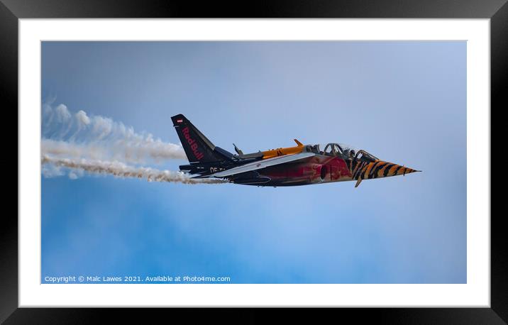 Red Bull Jet Framed Mounted Print by Malc Lawes