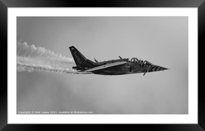 Red Bull Jet Framed Mounted Print by Malc Lawes