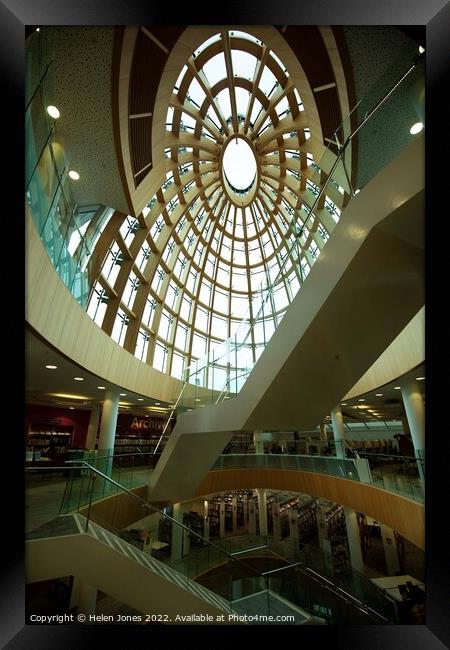 Ceiling of Liverpool Central Library  Framed Print by Helen Jones