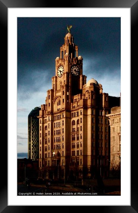 Royal Liver Building Liverpool Merseyside UK Framed Mounted Print by Helen Jones