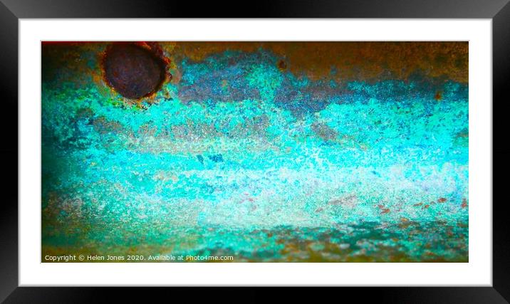 Rusty Metal Planet Sky  Framed Mounted Print by Helen Jones