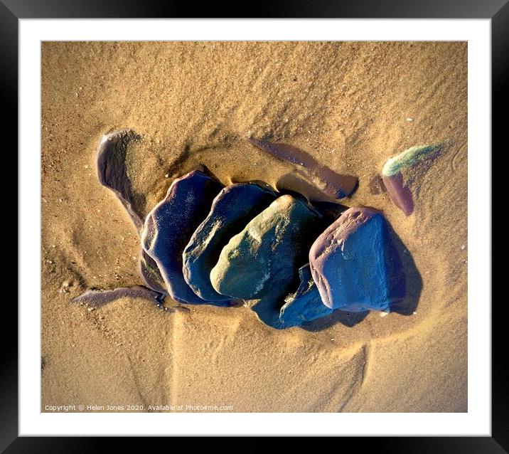 Sand Stones  Framed Mounted Print by Helen Jones