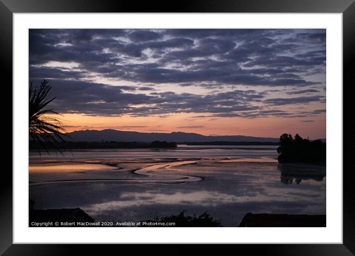 Evening sky over the Kaimais, Bay of Plenty, New Zealand - 2 Framed Mounted Print by Robert MacDowall