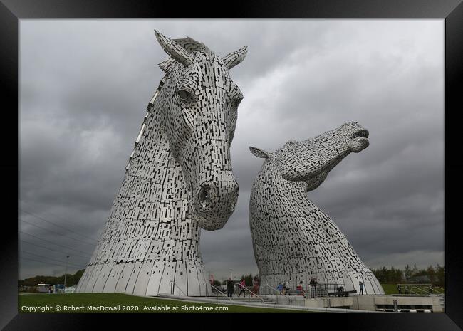 Kelpies at Falkirk - 1  Framed Print by Robert MacDowall