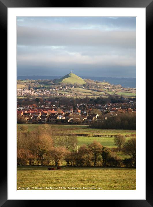 Glastonbury Tor Framed Mounted Print by Robert MacDowall