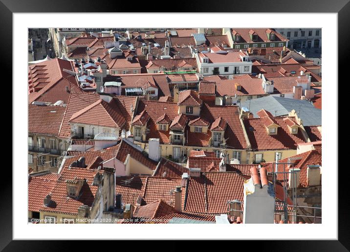 Roofs from Lisbon Castle Framed Mounted Print by Robert MacDowall