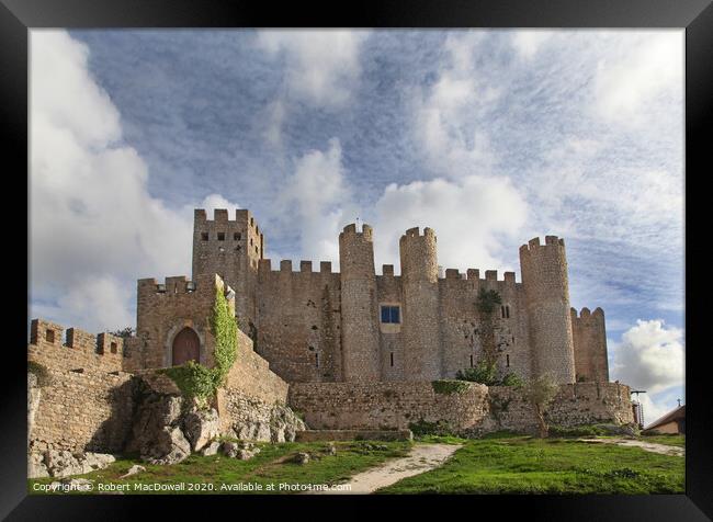 Moors Castle in Obidos, Portugal  Framed Print by Robert MacDowall