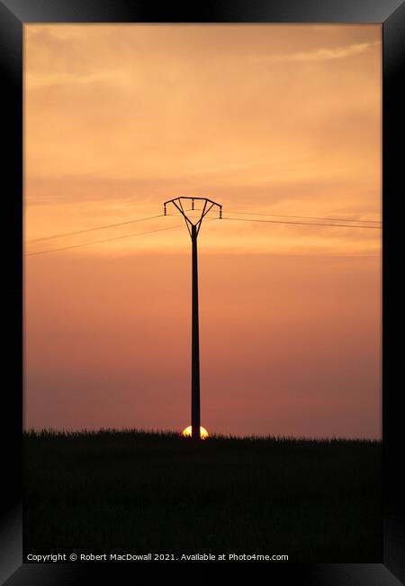 Sunset, Puerto de Vega, Northern Spain Framed Print by Robert MacDowall