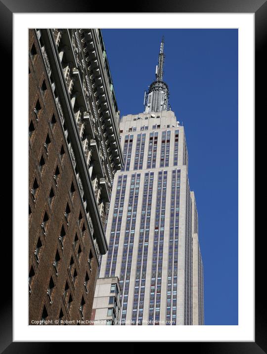 Empire State Building, New York Framed Mounted Print by Robert MacDowall