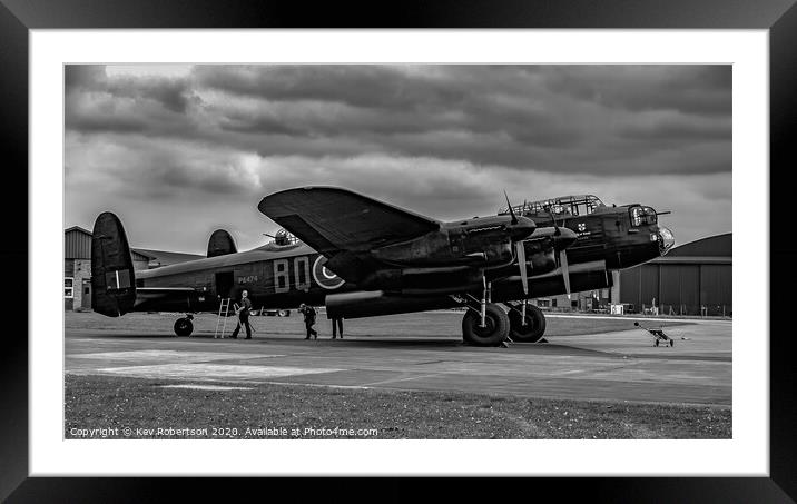 Avro Lancaster - PA474 Framed Mounted Print by Kev Robertson