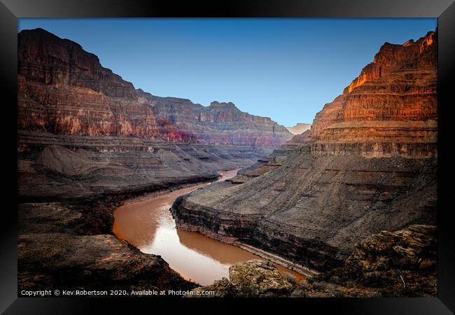 Grand Canyon - Colorado River Framed Print by Kev Robertson